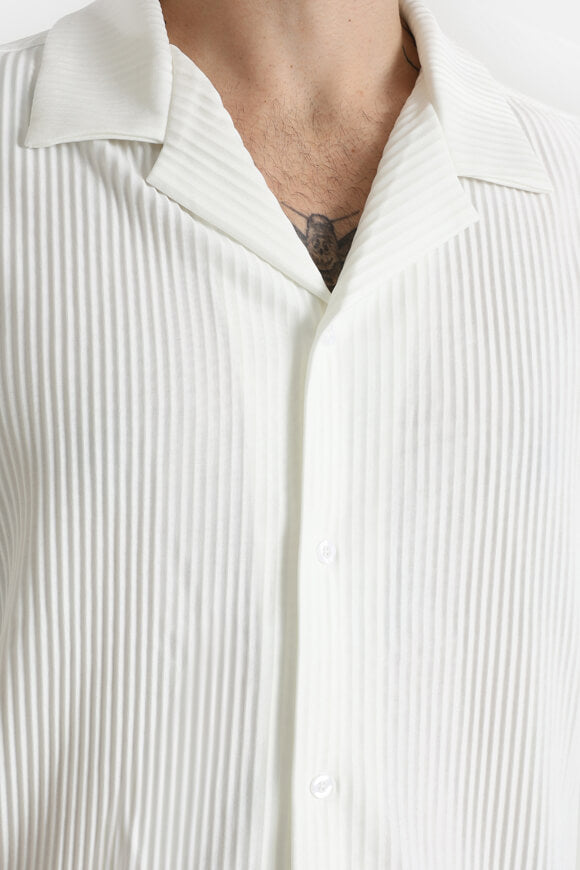 Camicia a pieghe - Offwhite
