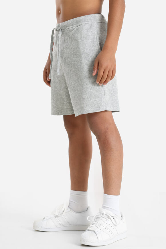 Structured fabric shorts - mottled gray