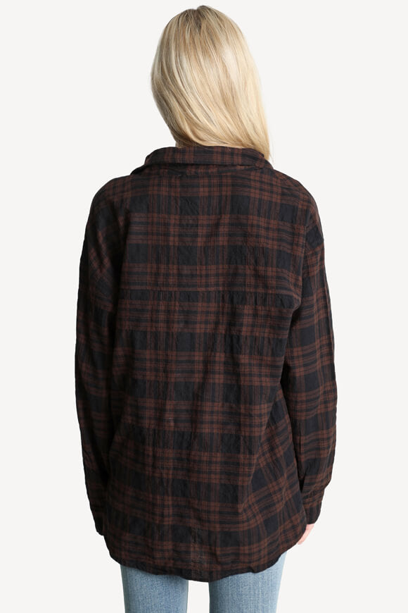 Chemise oversize - Marron + Noir
