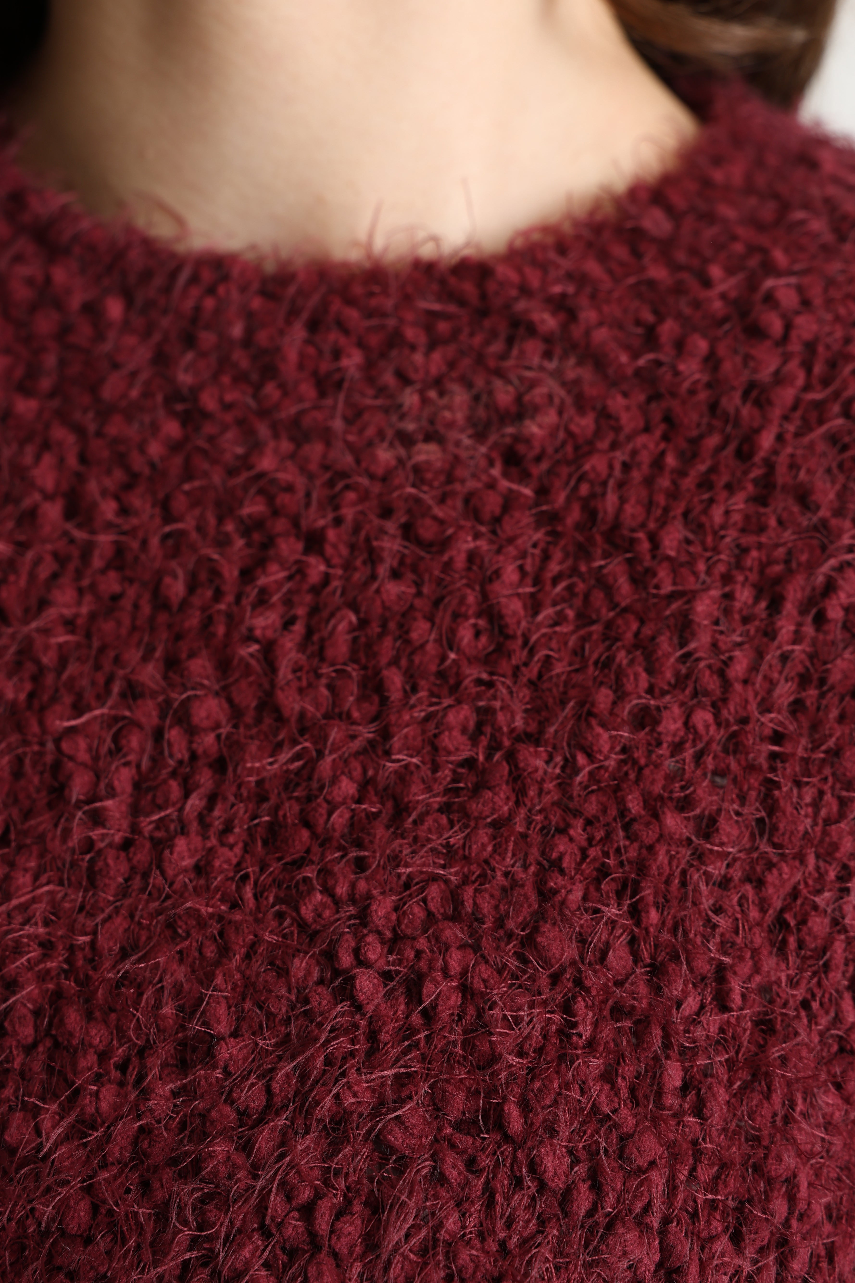 NMSASSY Maglia oversize in bouclé - Windsor Wine