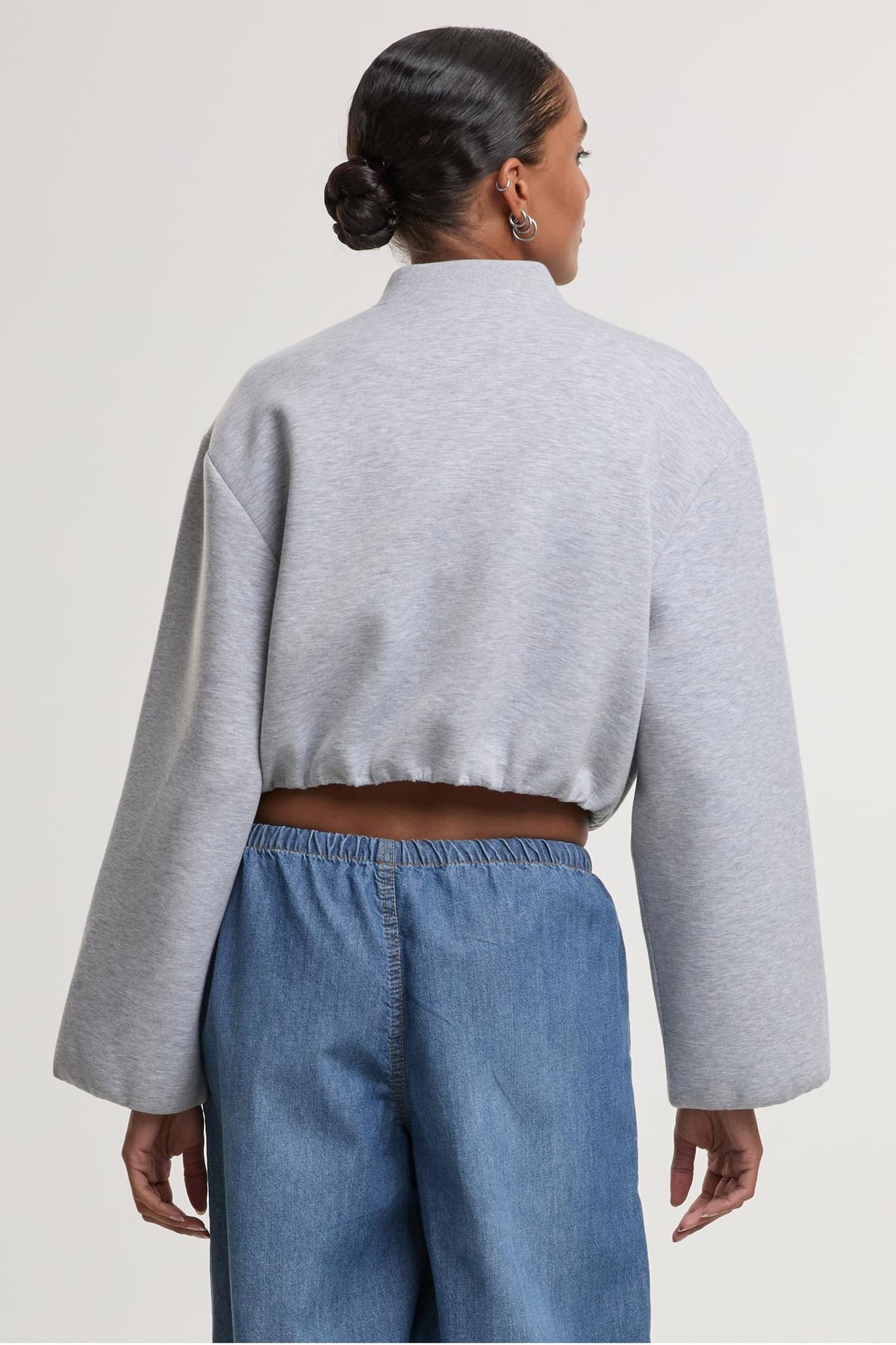 Giacca balloon oversize - Heathergrey