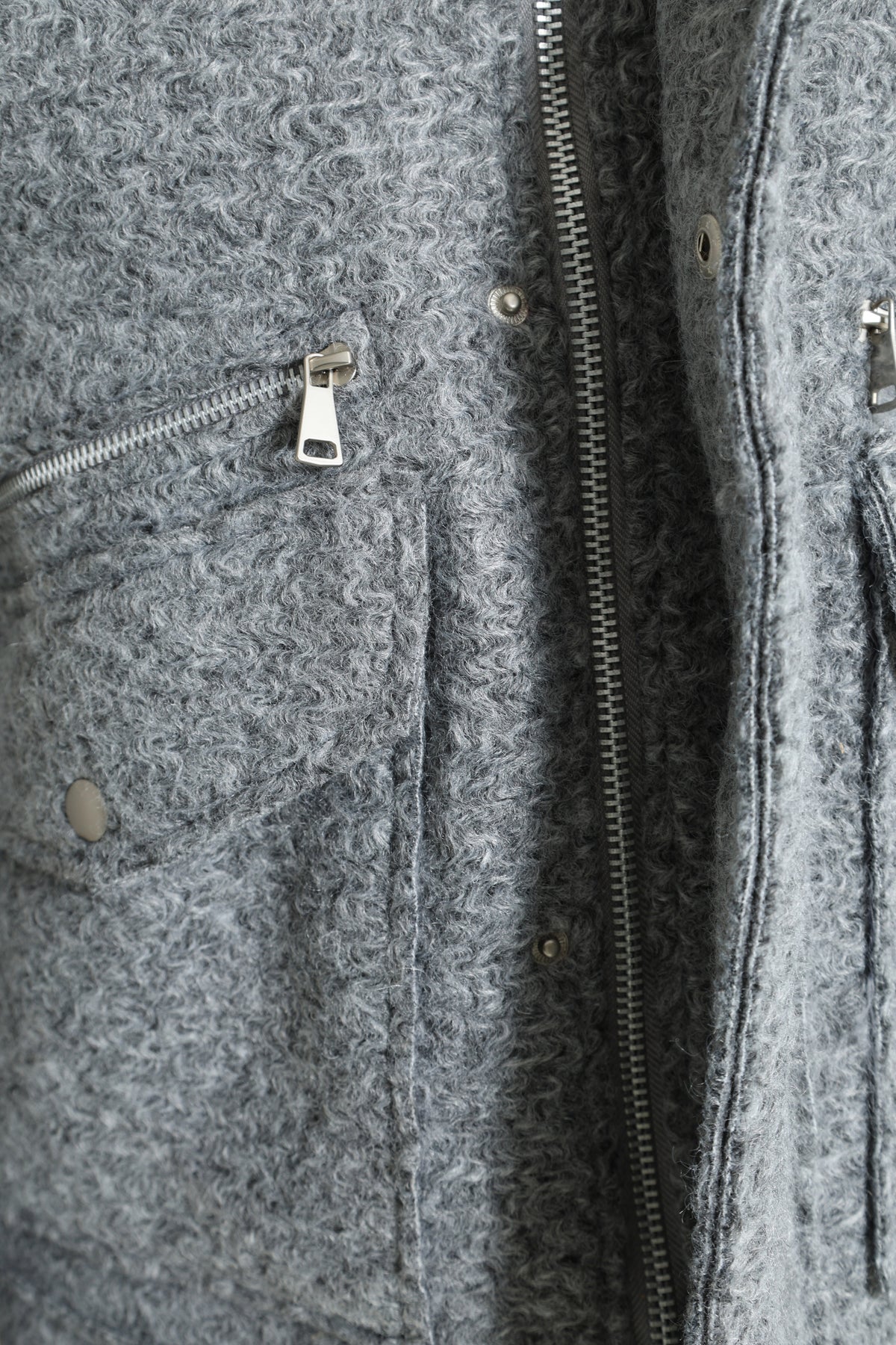 Veste en maille bouclée - Grey Heather
