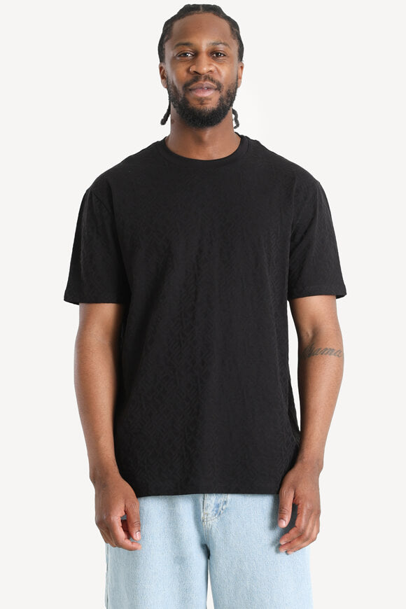 Strukturiertes T-Shirt - Black
