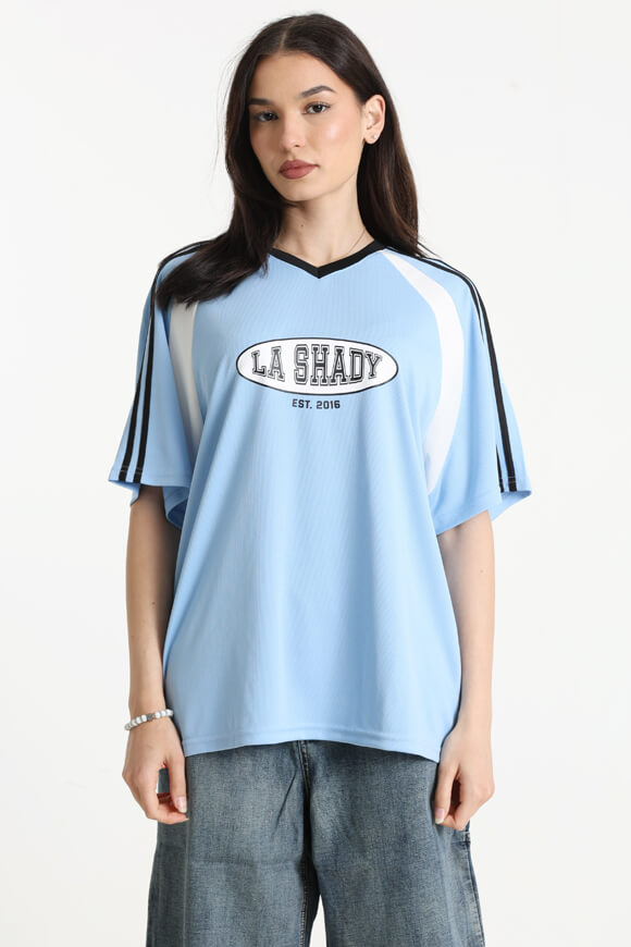Mesh oversize T-shirt - light blue