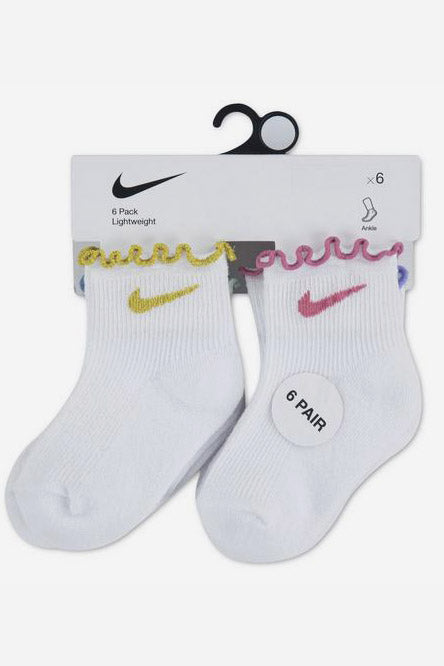 Sechserpack Baby Socken - White + Multicolor