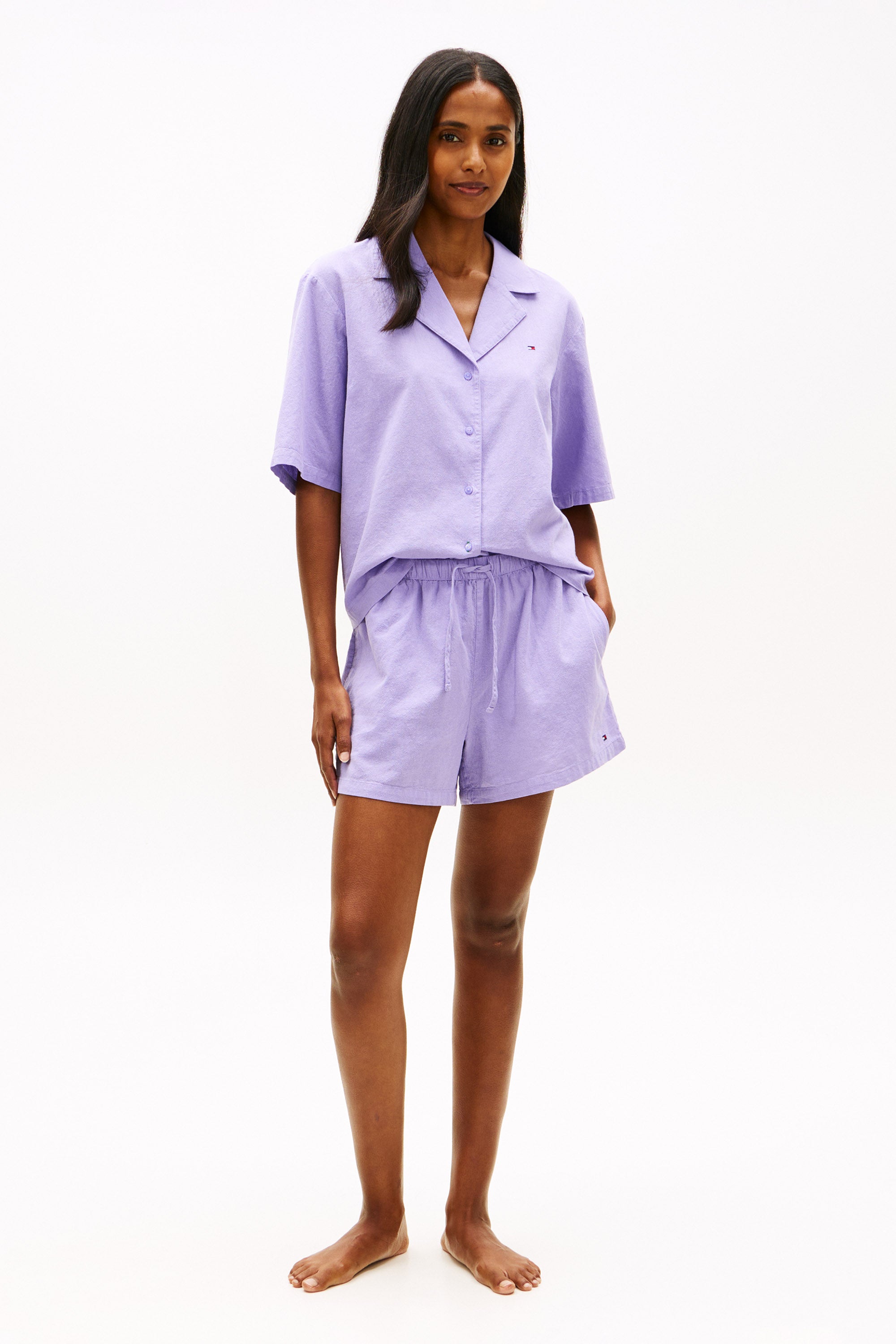 Leinenshorts - Purple Quartz