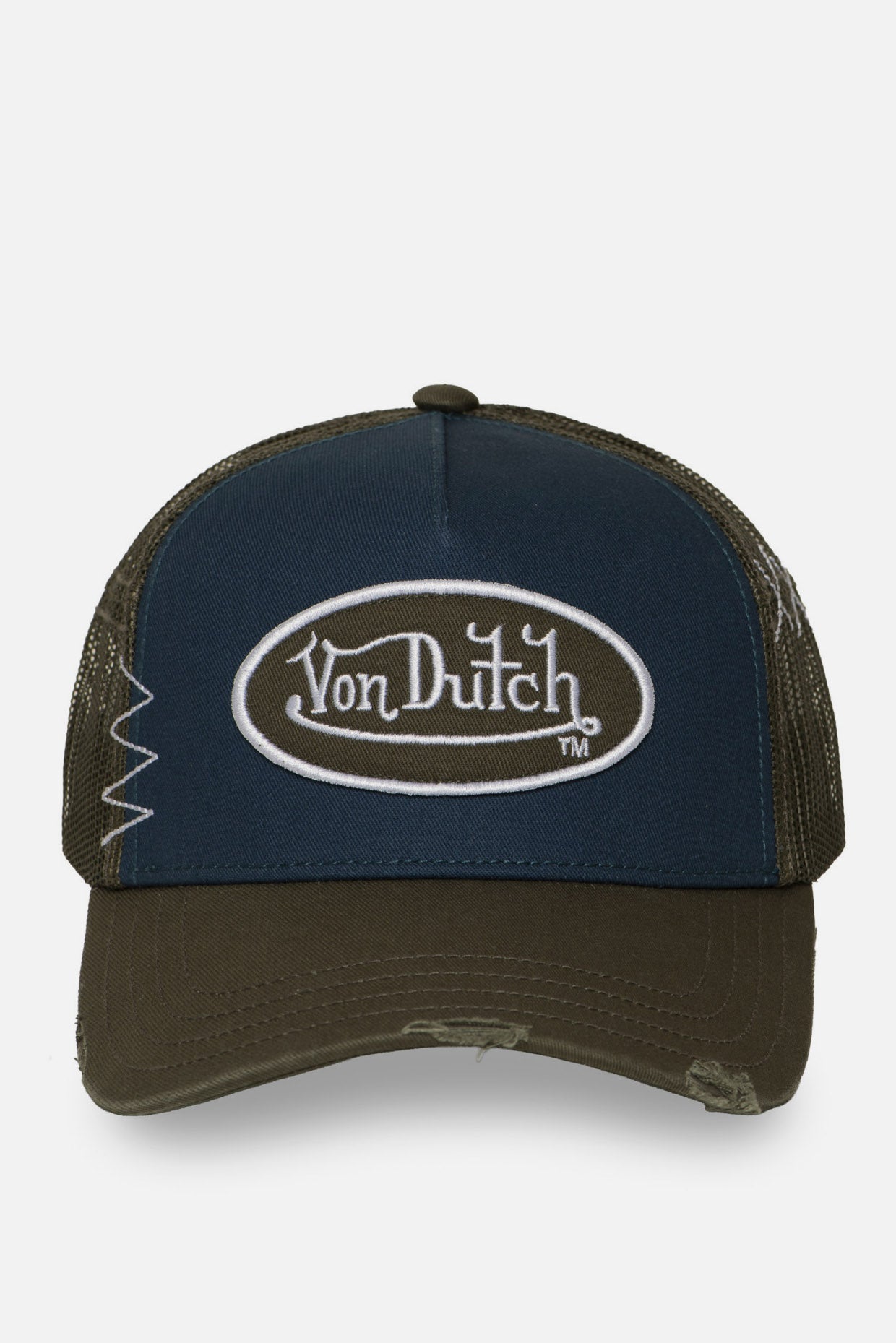 Trucker Cap / Snapback - Olive + Blue