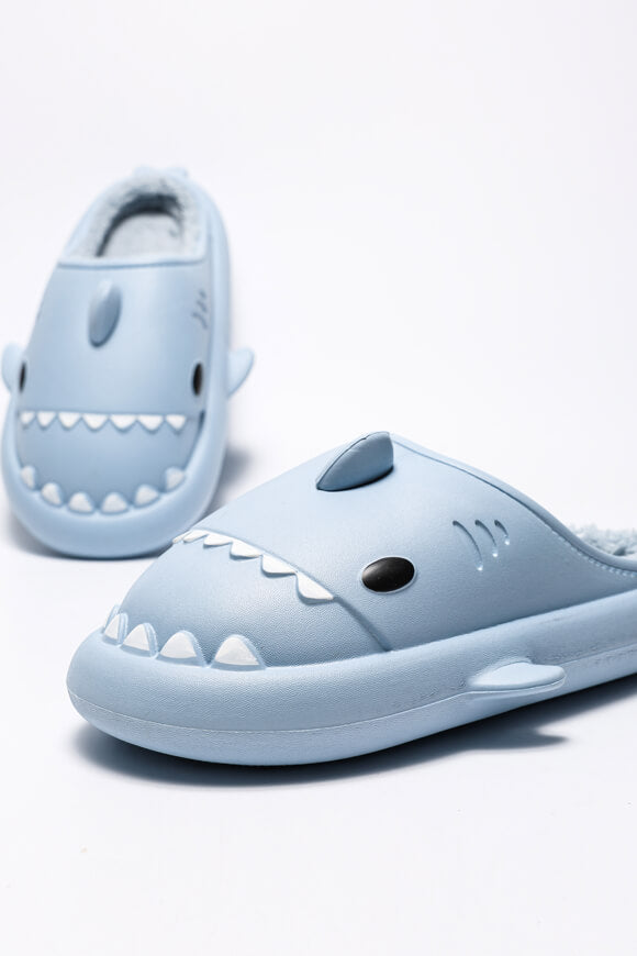 Pantoufles fourrées - Bleu clair