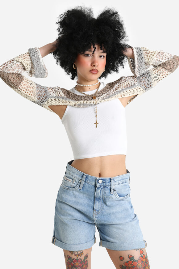 Crocheted bolero sweater - multicolored