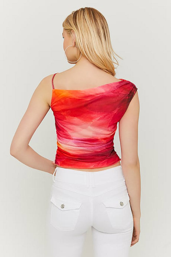 Mesh Crop Tanktop - Mehrfarbig