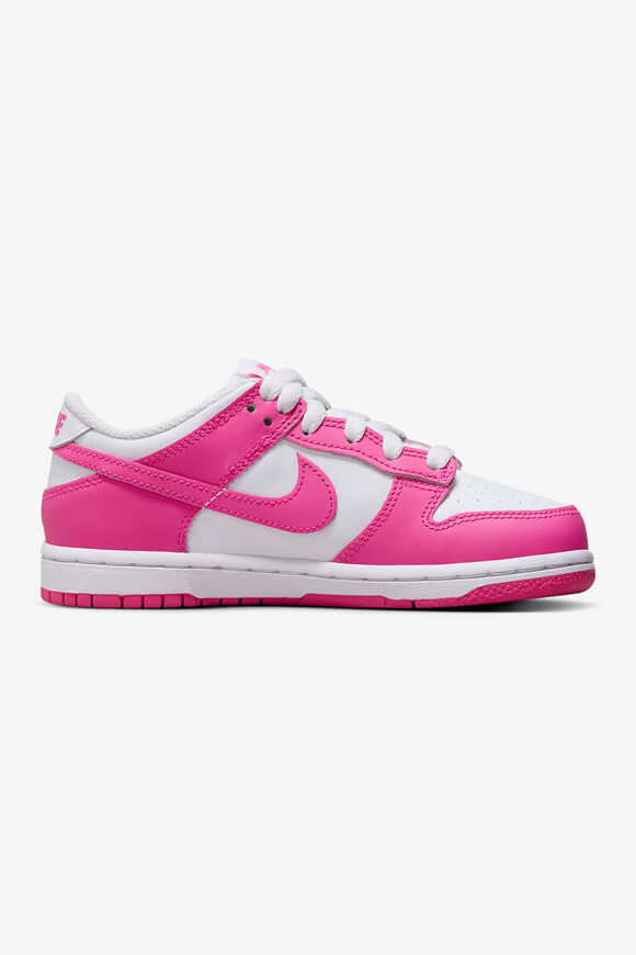 Baskets Dunk Kids - Blanc + Laser Fuchsia