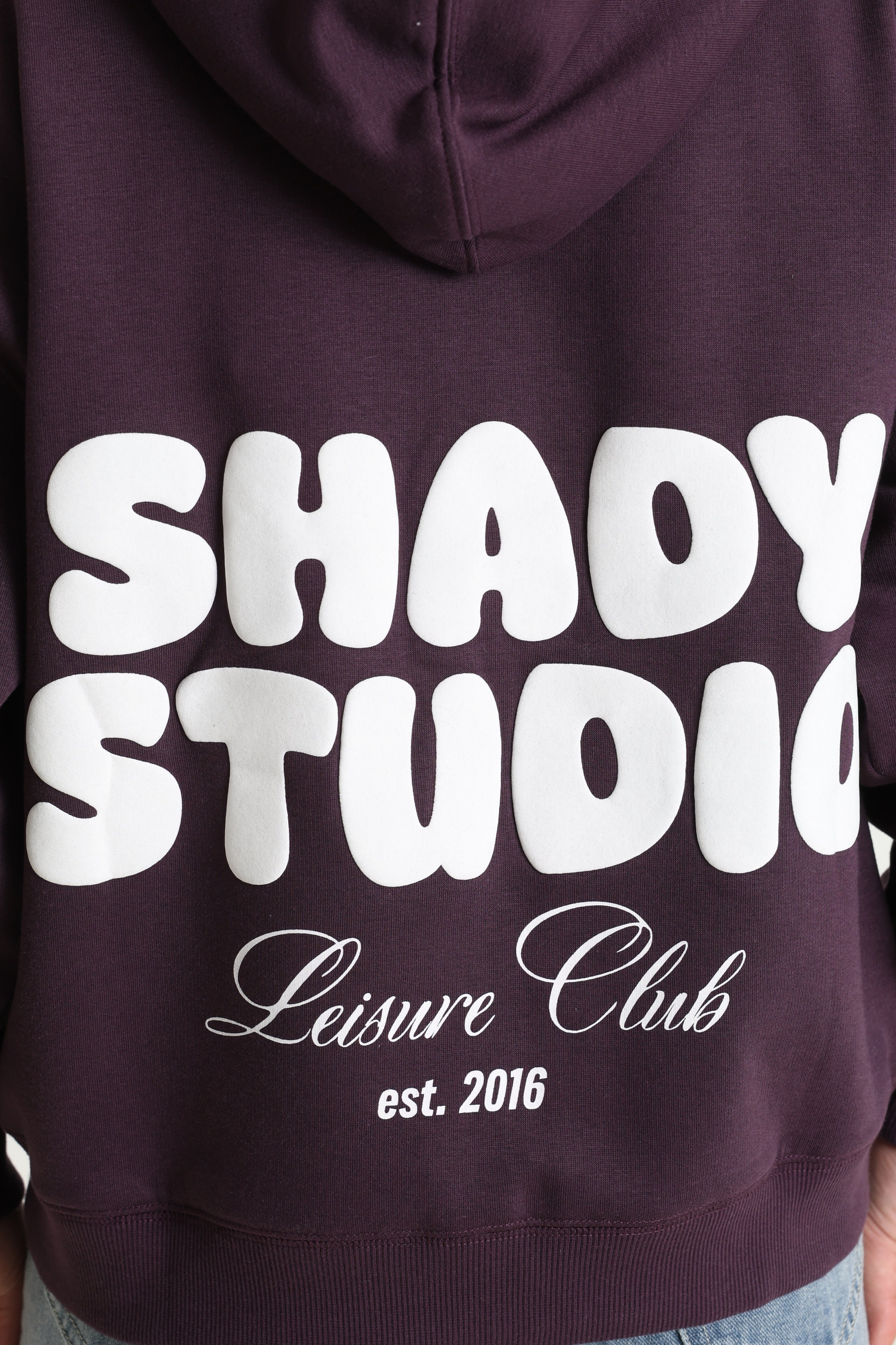 Kapuzensweatjacke - Aubergine