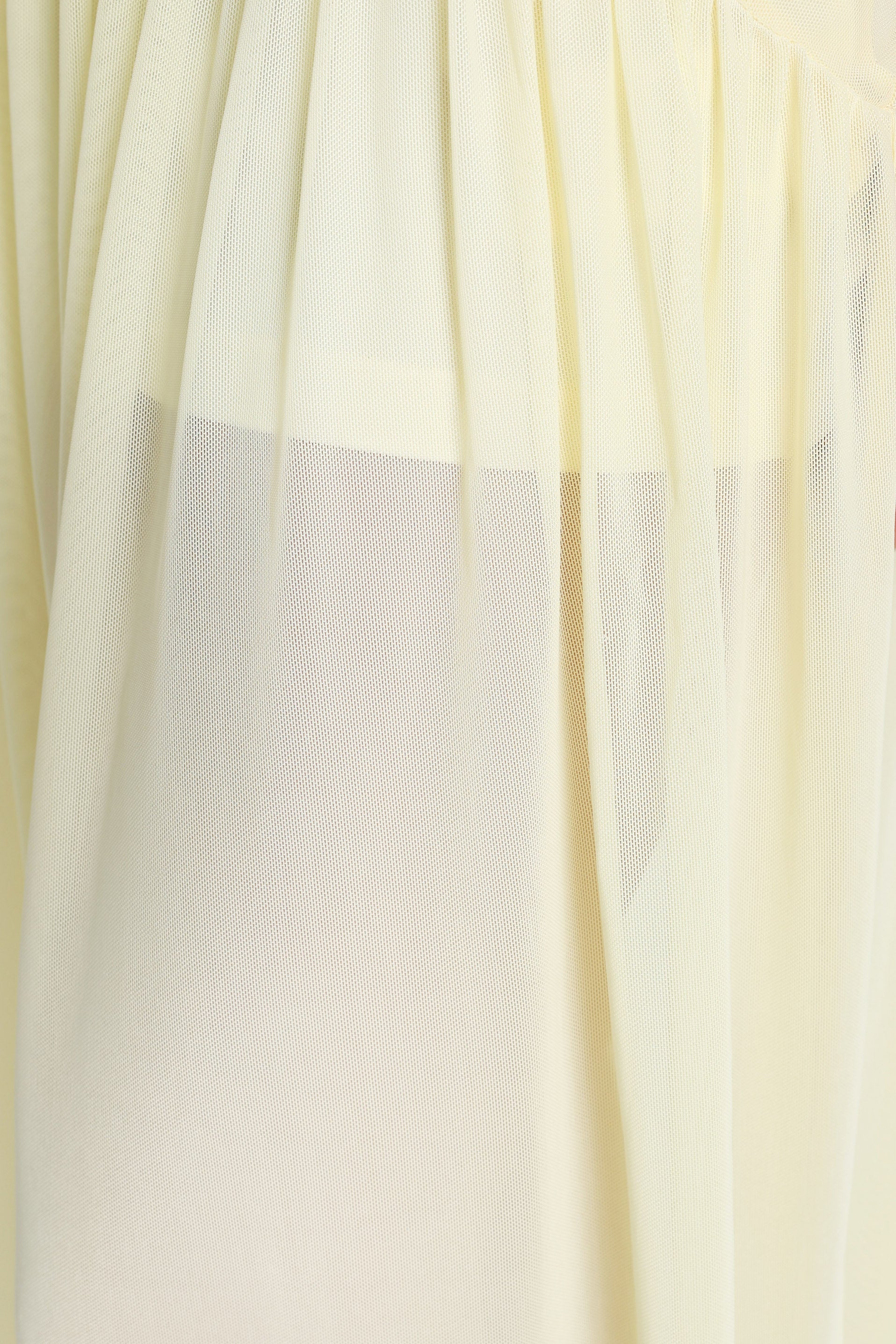 Long bandeau mesh dress - Jaune clair