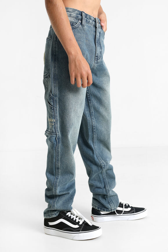 Baggy Fit Jeans - Medium Blau Used