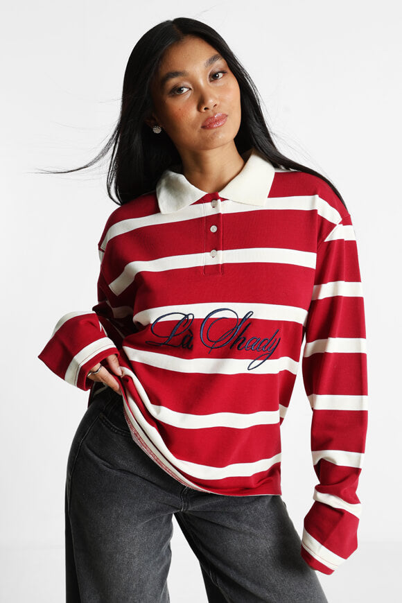 Oversize long sleeve shirt - red