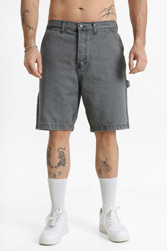 Carpenter Baggy Fit Jeansshorts - Medium Grey Denim