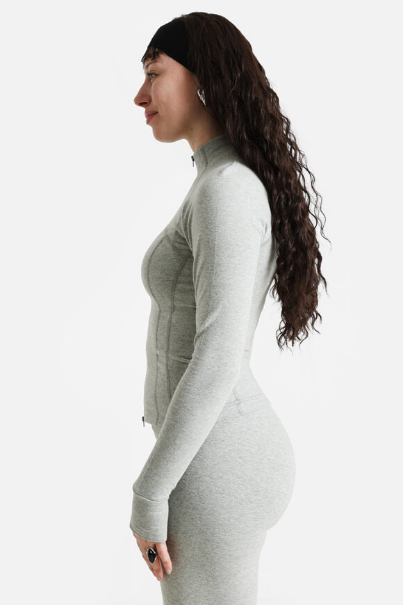 Sweat jacket - gray melange