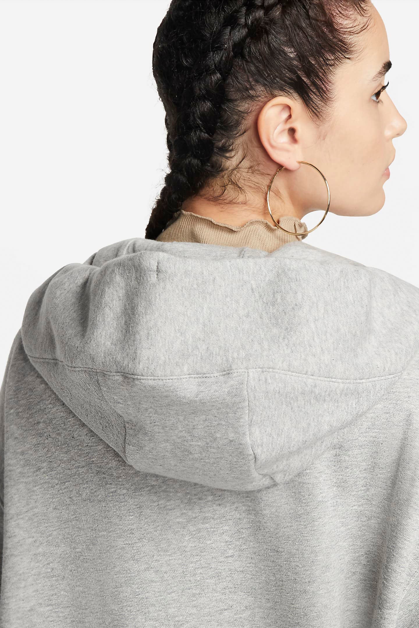 Sportswear Phoenix Fleece felpa ampia con zip e cappuccio - Grey Heather