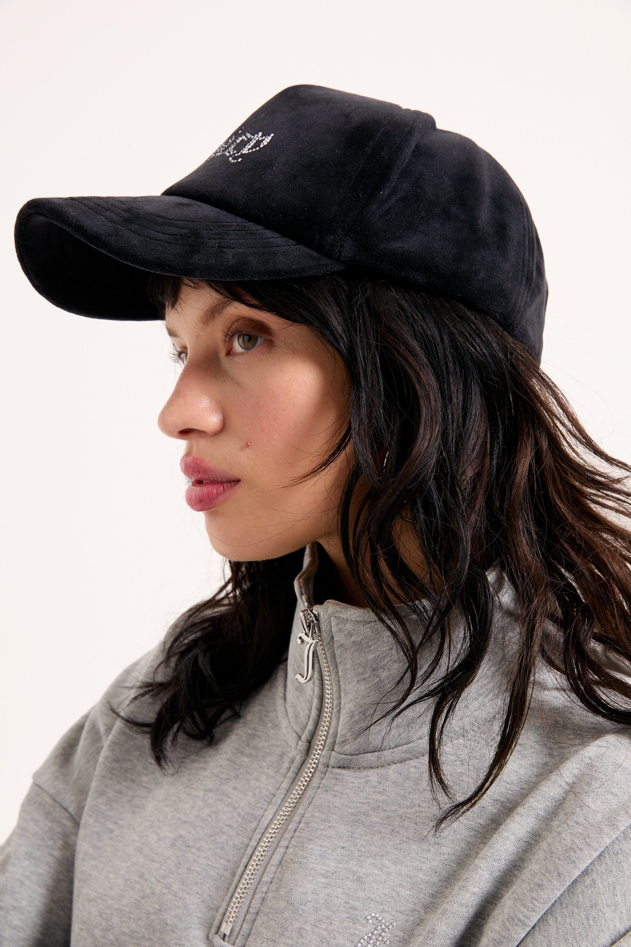 Casquette en velours / strapback - Black