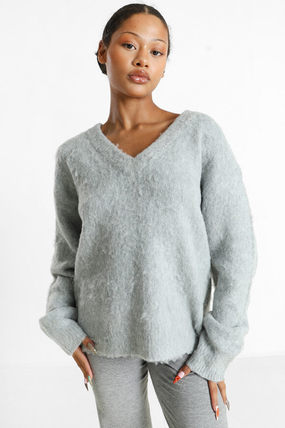 Loose knit sweater - Heather Grey