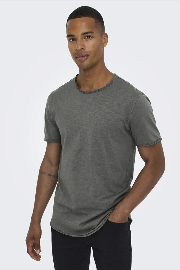 ONSBENNE LONGY T-Shirt - Castor Grey