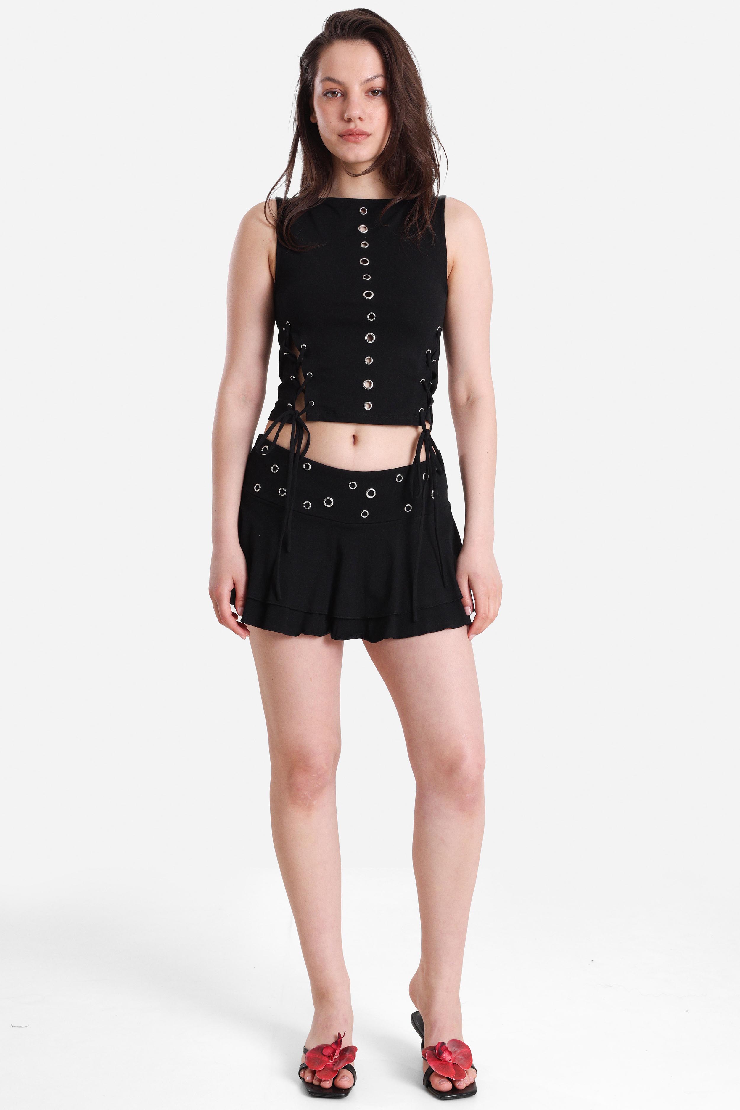 Crop Top - Schwarz