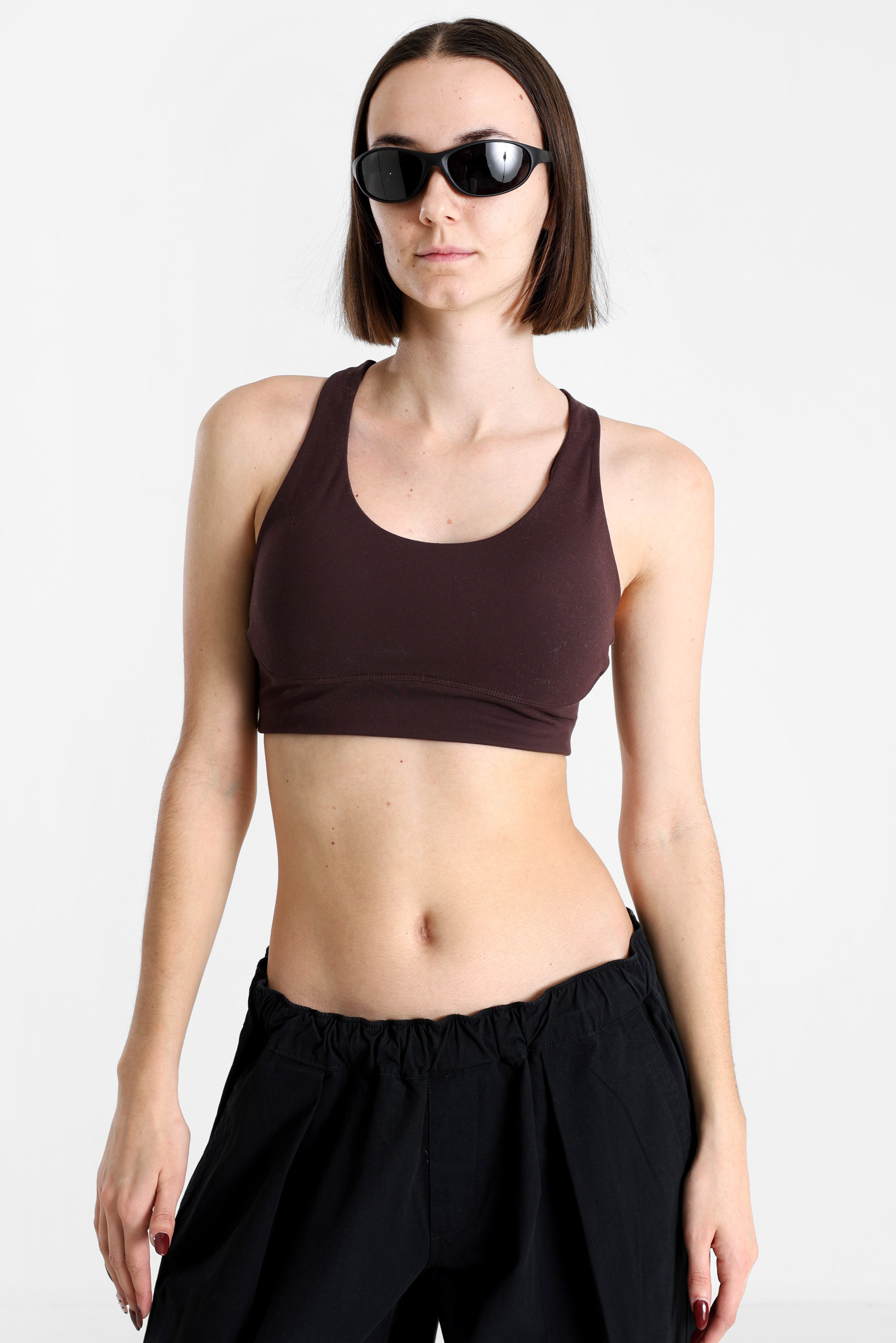 Bralette sportiva - Marrone scuro