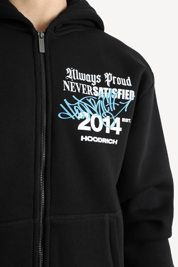 Stamp Tag Oversize Kapuzensweatjacke - Black