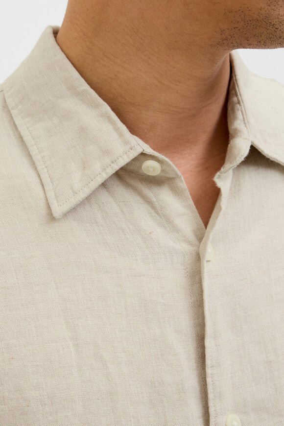 JPRCCLAWRENCE linen shirt - Silver Lining