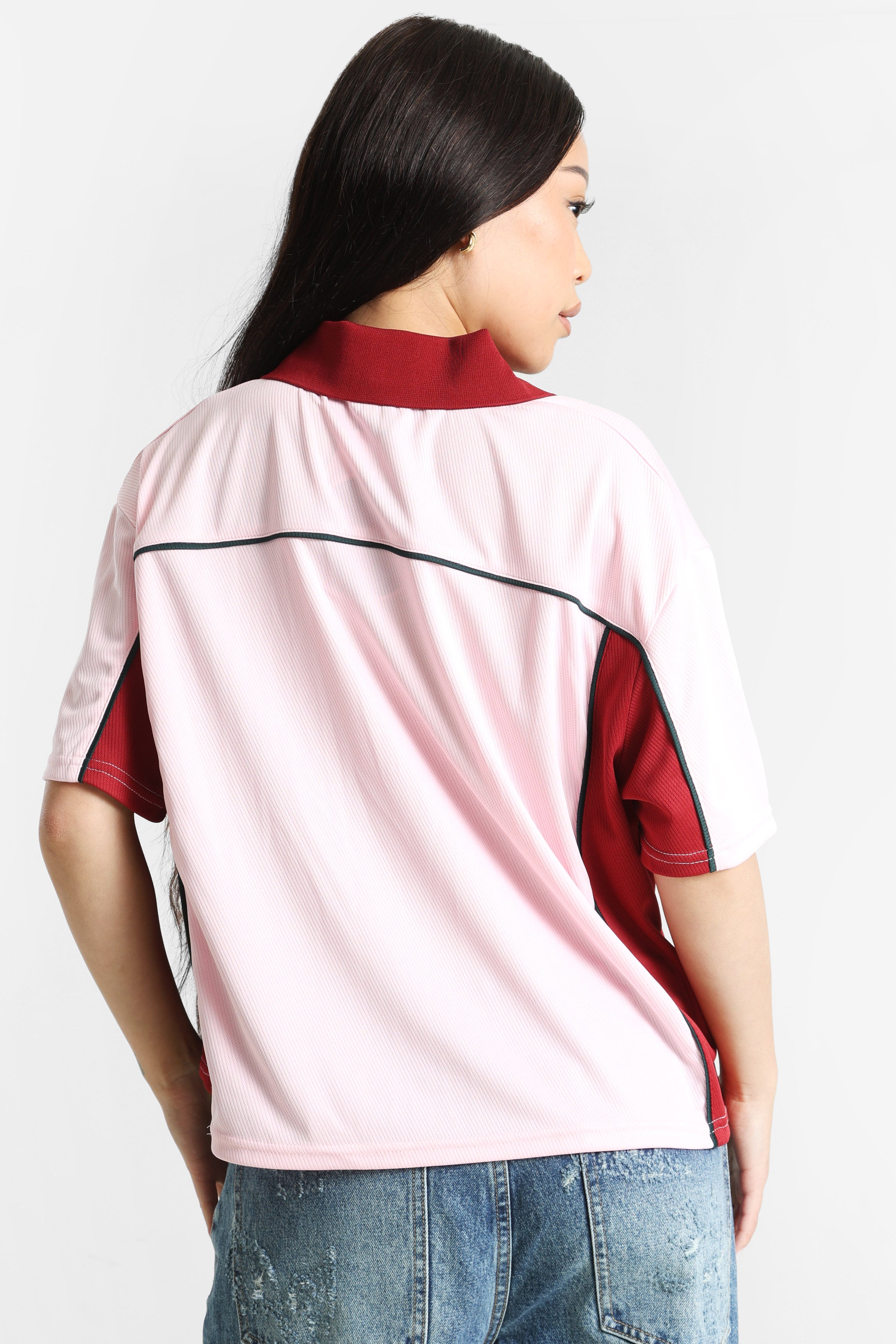 T-shirt ampia - Rosa + Rosso