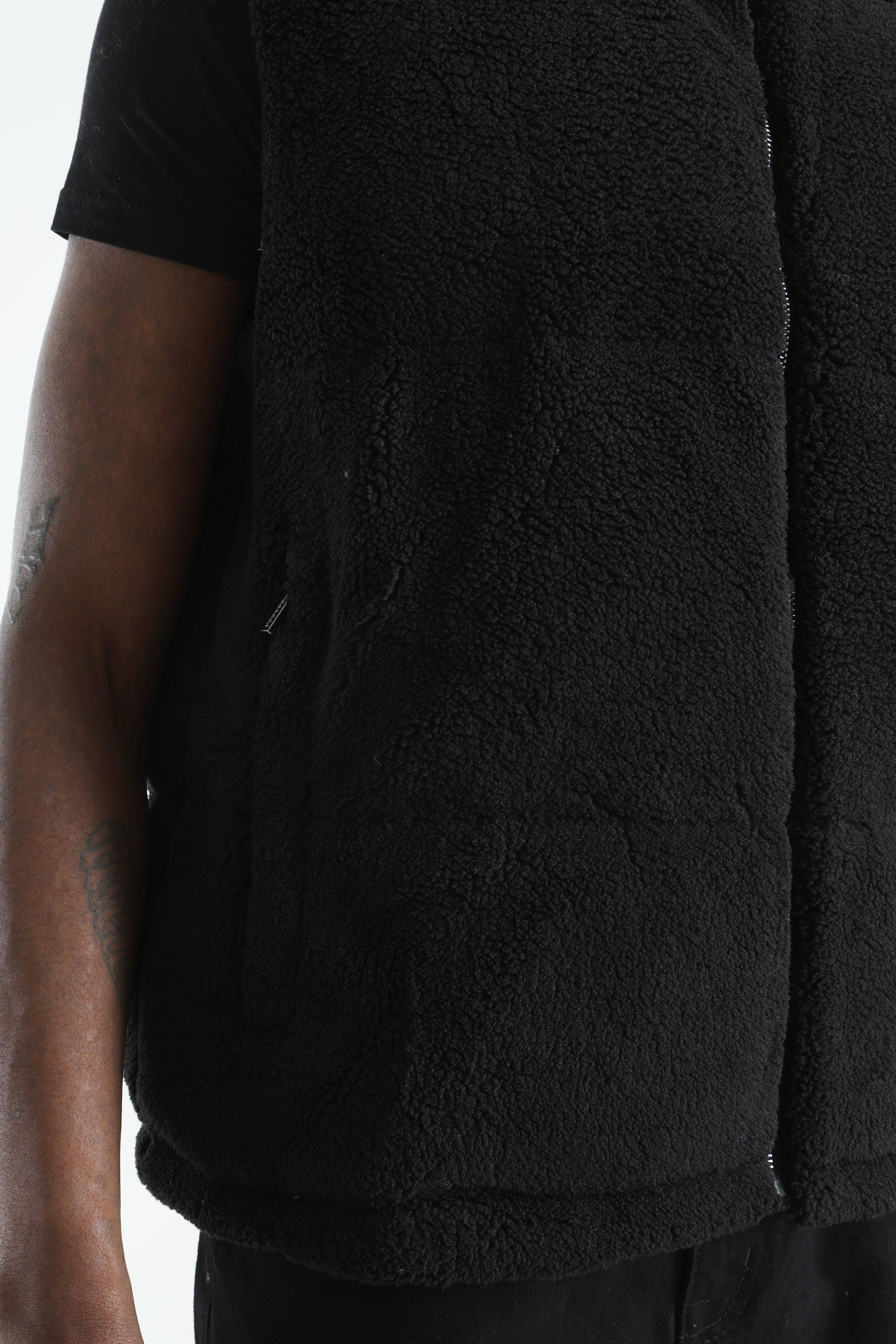 Landin Teddy Puffer Gilet - Black
