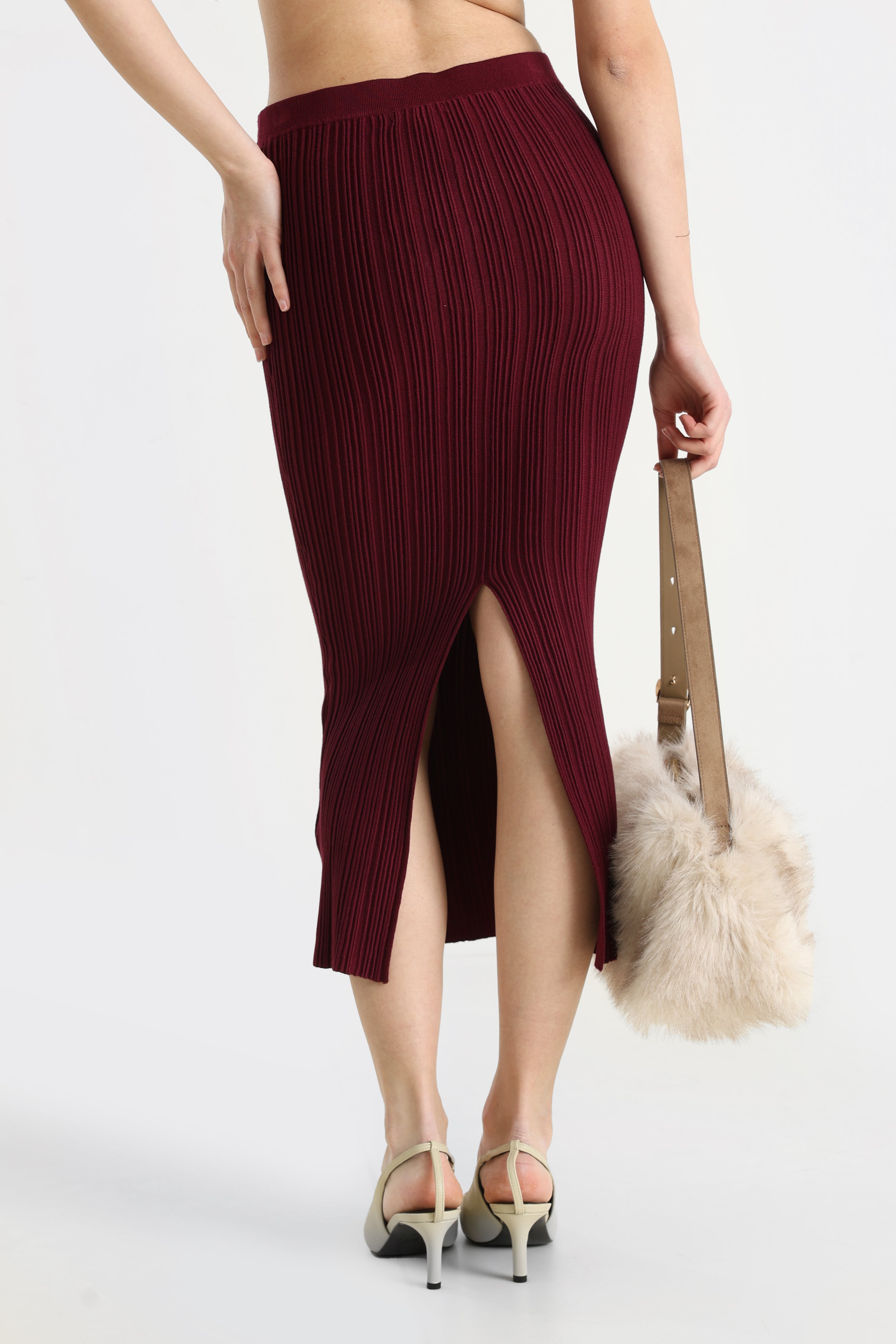 Midi Strickrock - Bordeaux