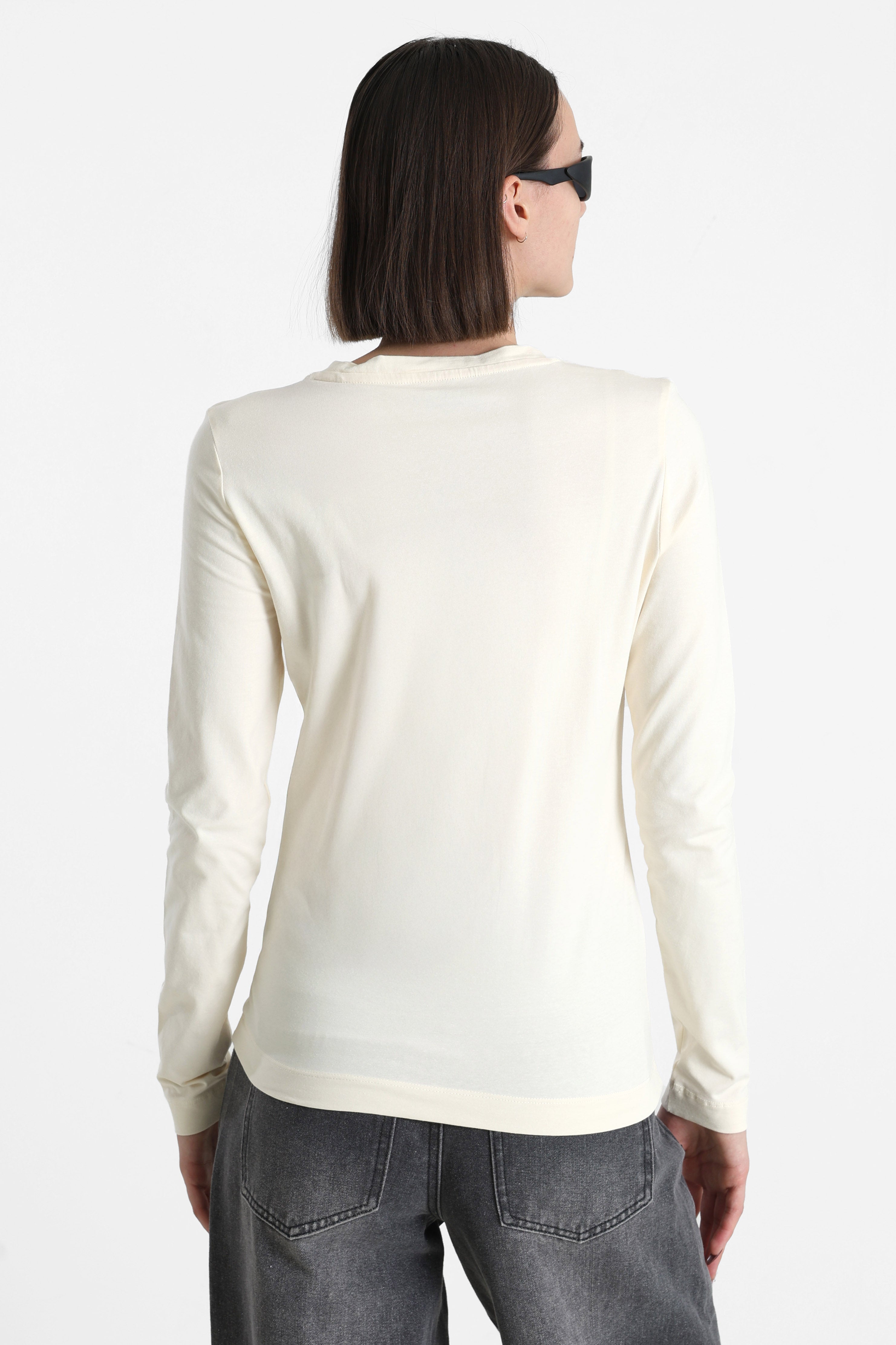 Langarmshirt - Pearl White
