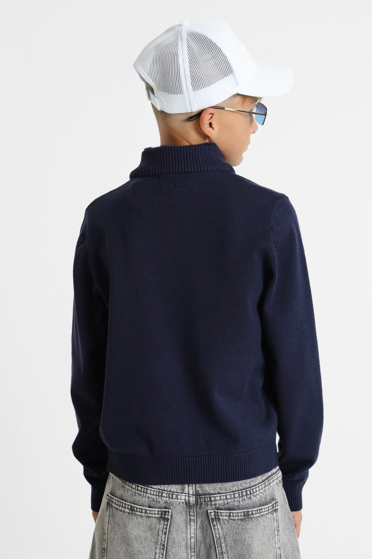 Pull en tricot - Bleu marine