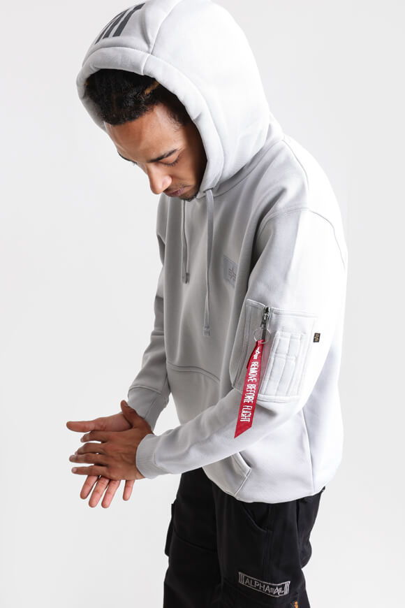 Kapuzensweatshirt - Pastel Grey