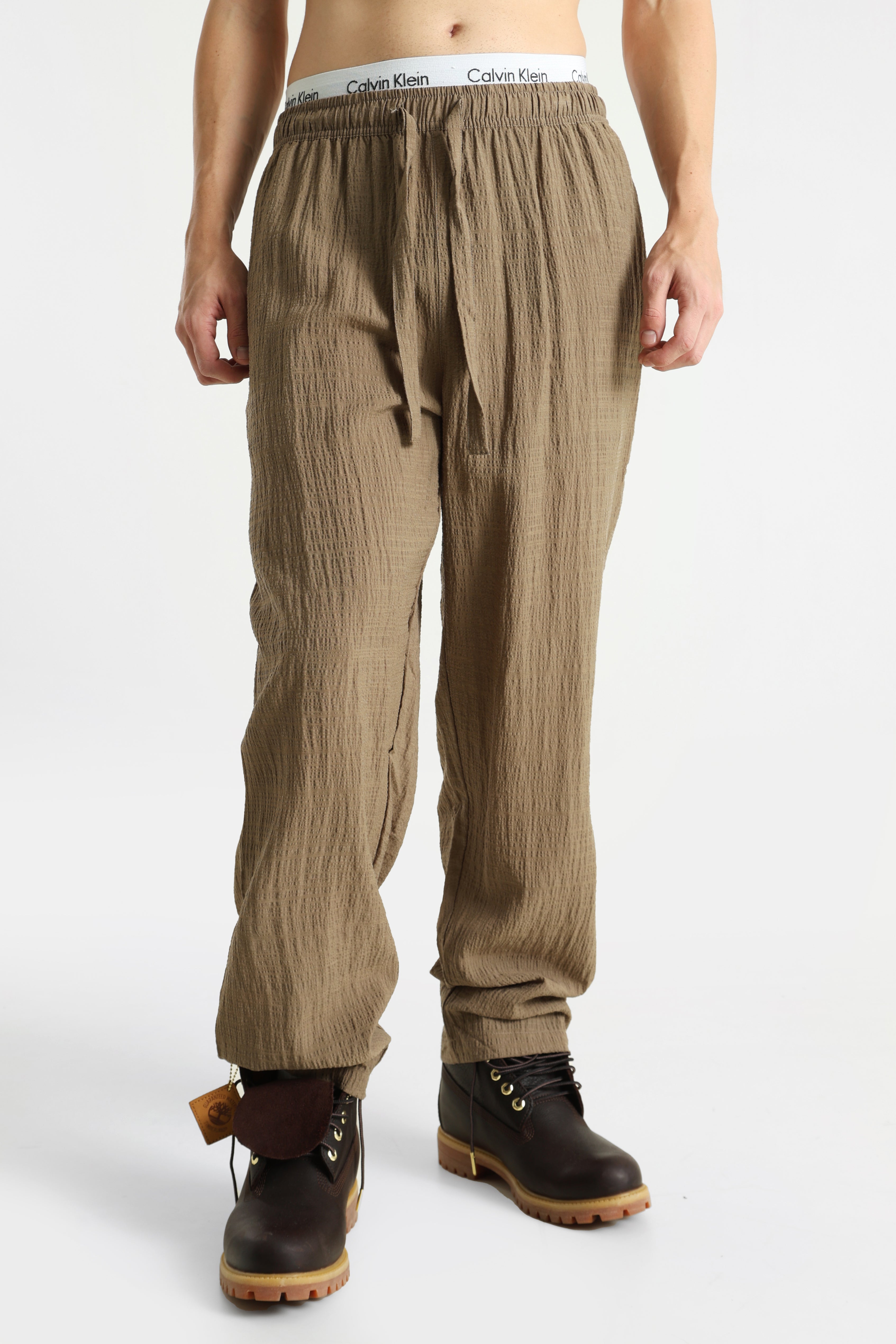 RRALEXIS Hose aus Seersucker - Tarmac