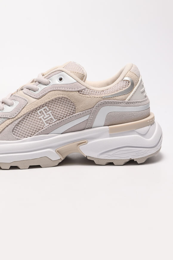 TH Modern Rugged Runner Sneaker - Light Grey + Beige + White