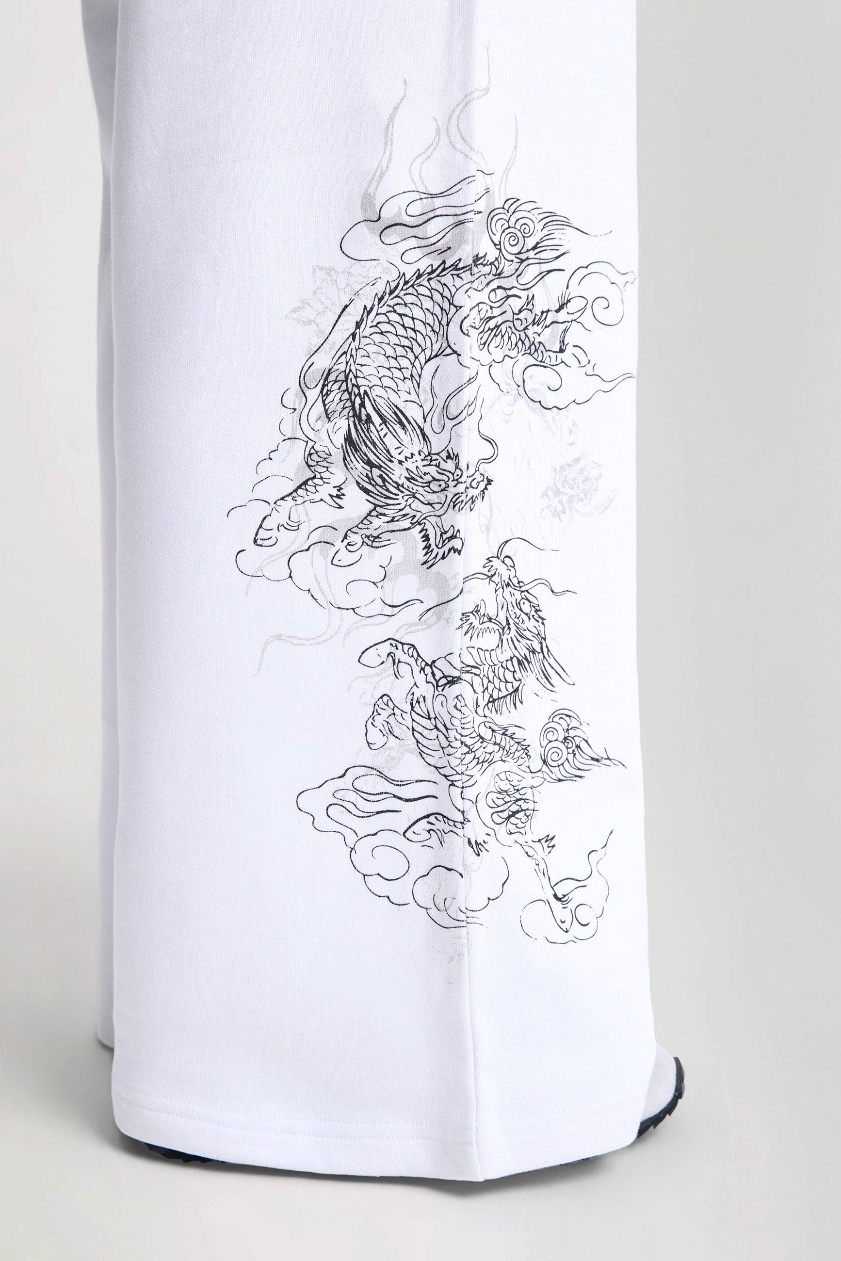 Gothic Dragon pantalon en sweat - White