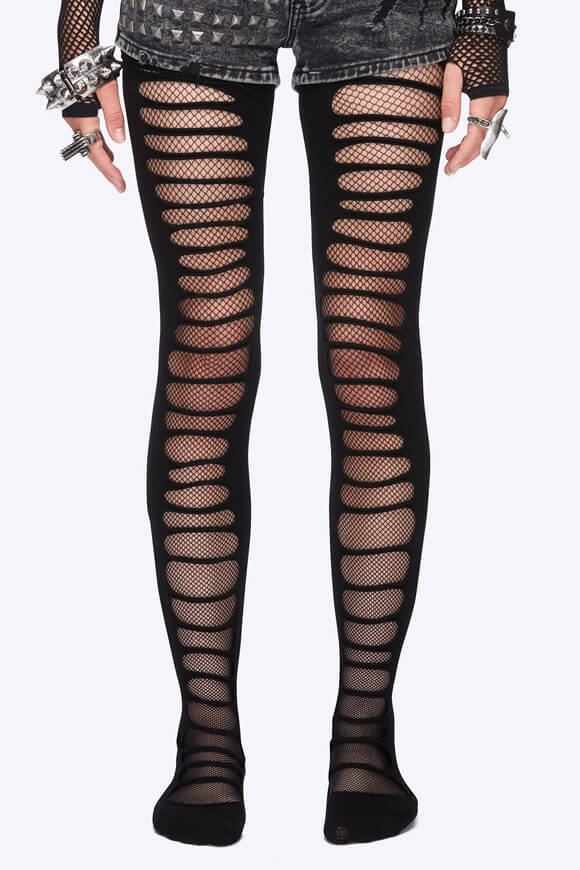 Cut-out Strumpfhose - Black