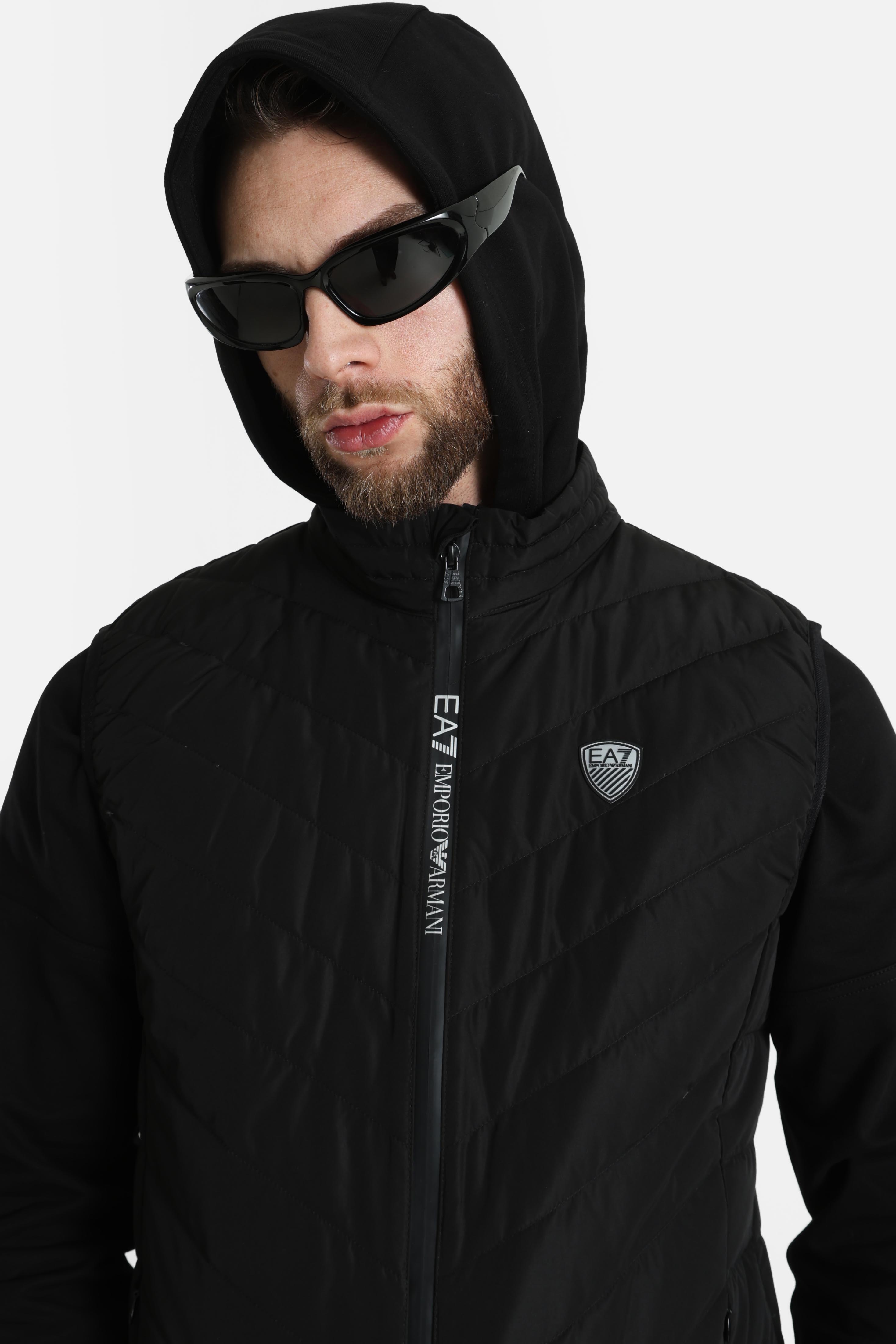 Gesteppte Daunenjacke - Black