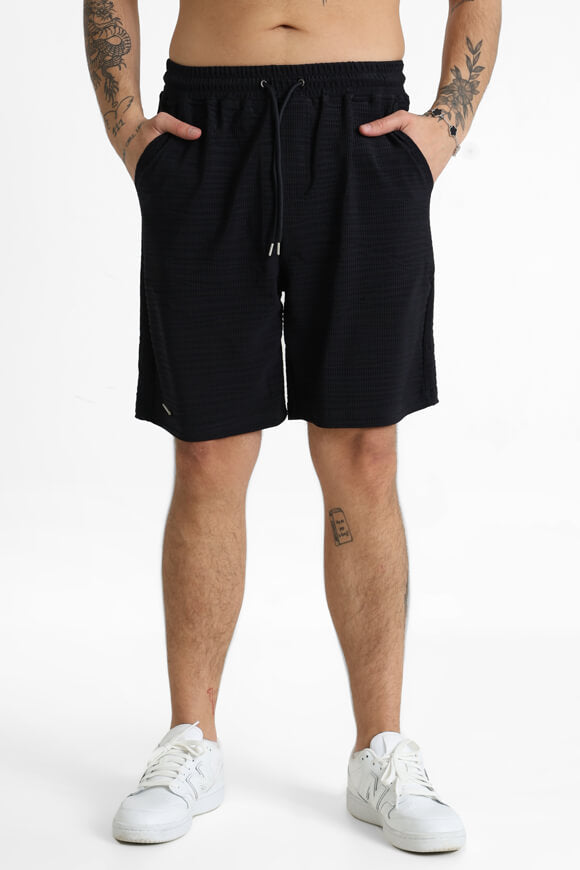 Structured fabric shorts - Dark Navy