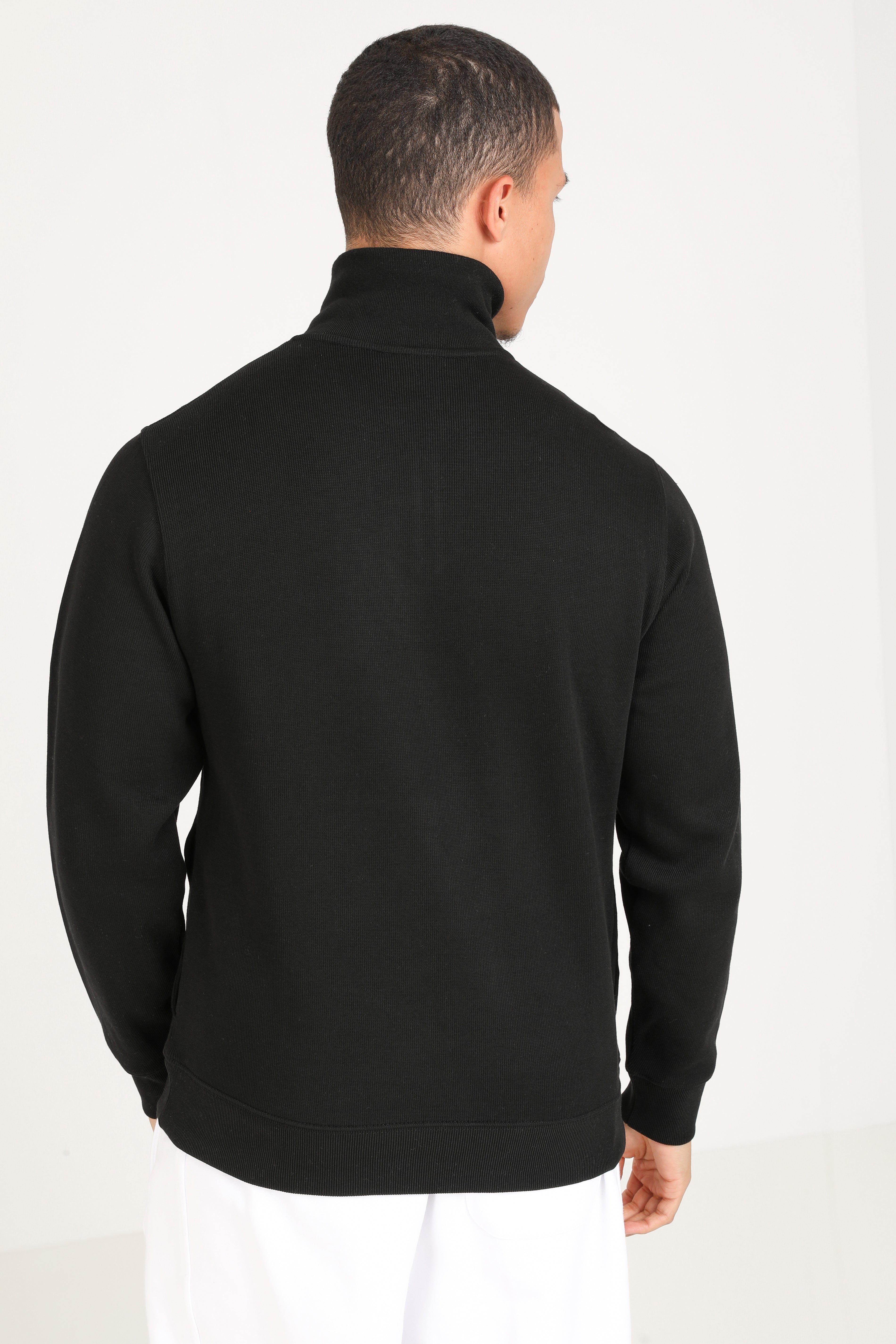 Pull en tricot fin côtelé - Black