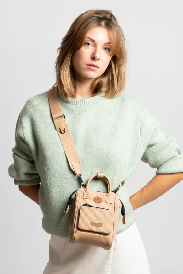 Borsa a mano o a tracolla Luxor Cord - Crema