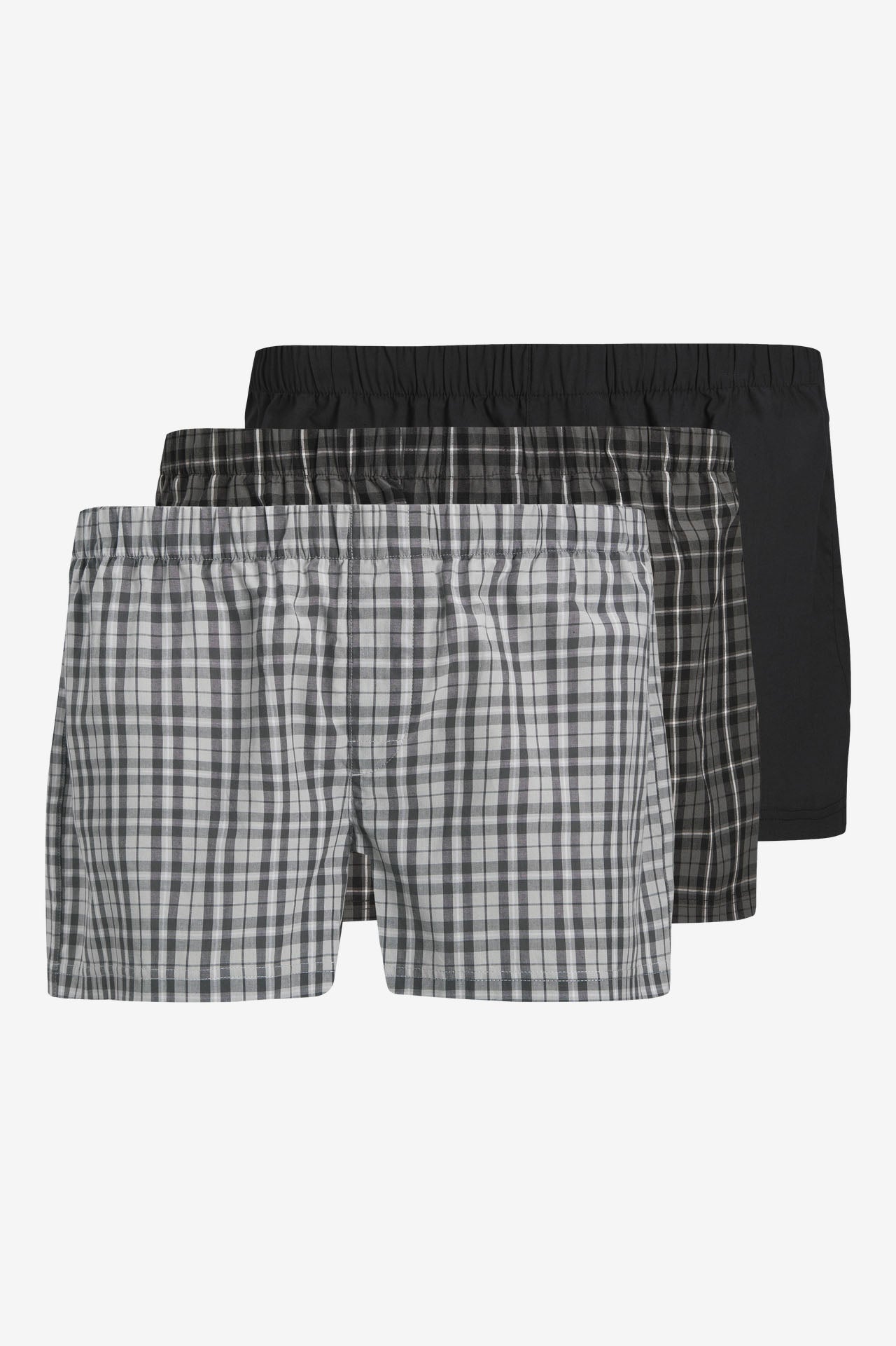JACMILANO Dreierpack Boxershorts - Grey + Black + Poppy Seed