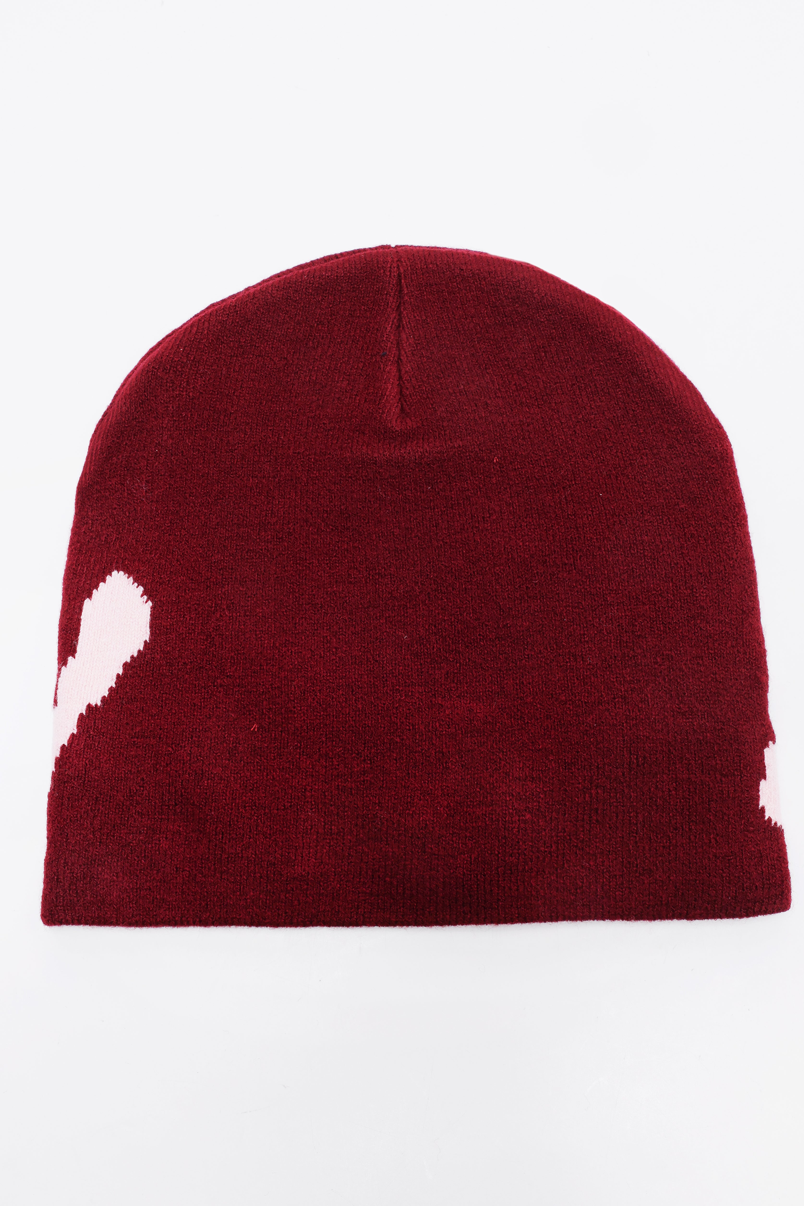 Beanie - Bordeaux + Hell Pink