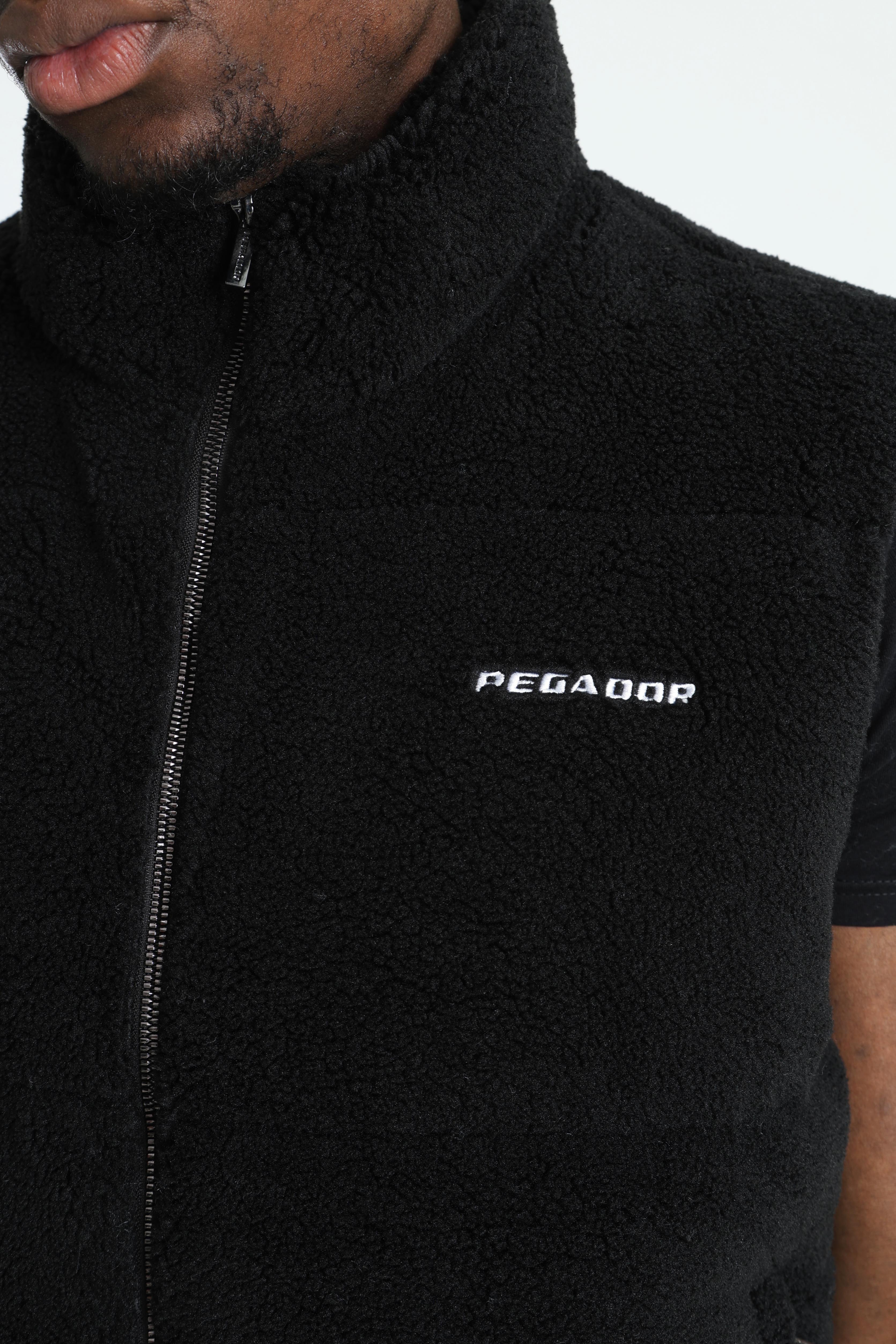 Landin Teddy Puffer Gilet - Black