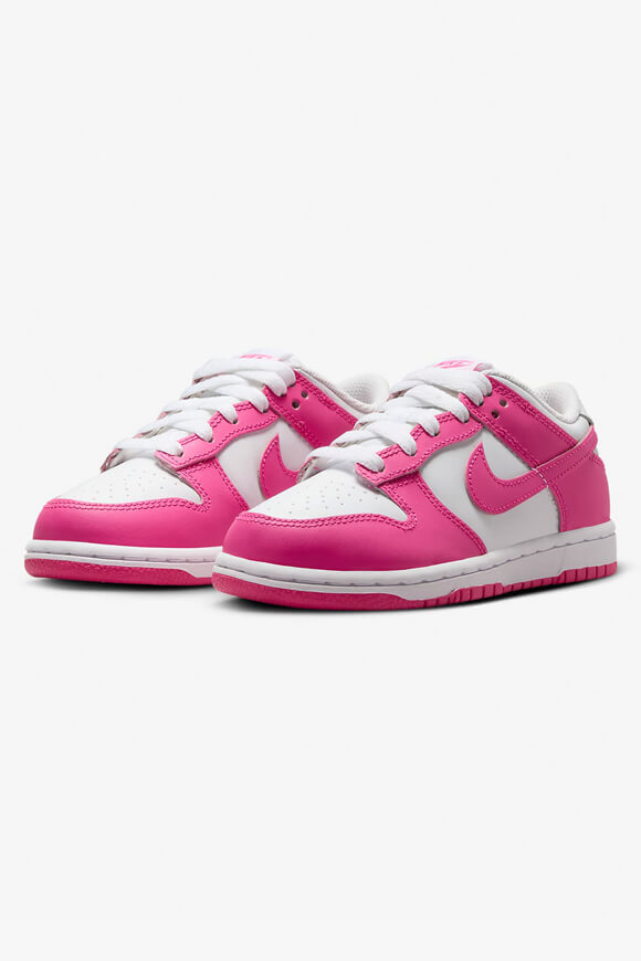 Sneaker Dunk Bambini - Bianco + Laser Fucsia