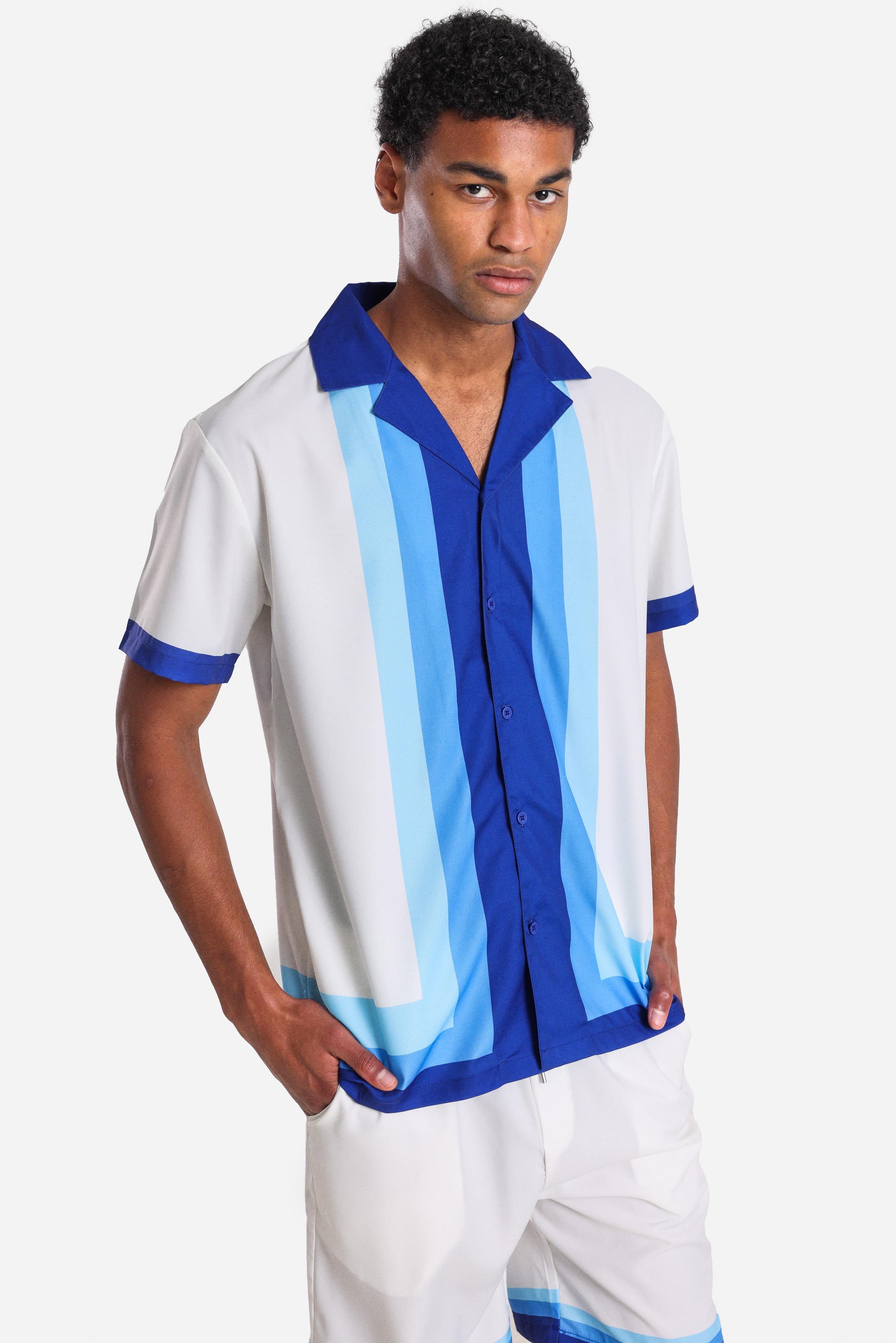 Chemise - Offwhite + Blue