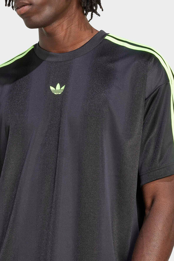 Jacquard Jersey t-shirt - Black + Signal Green