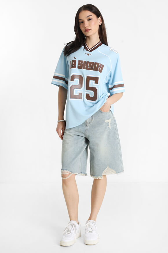 Mesh oversize T-shirt - light blue